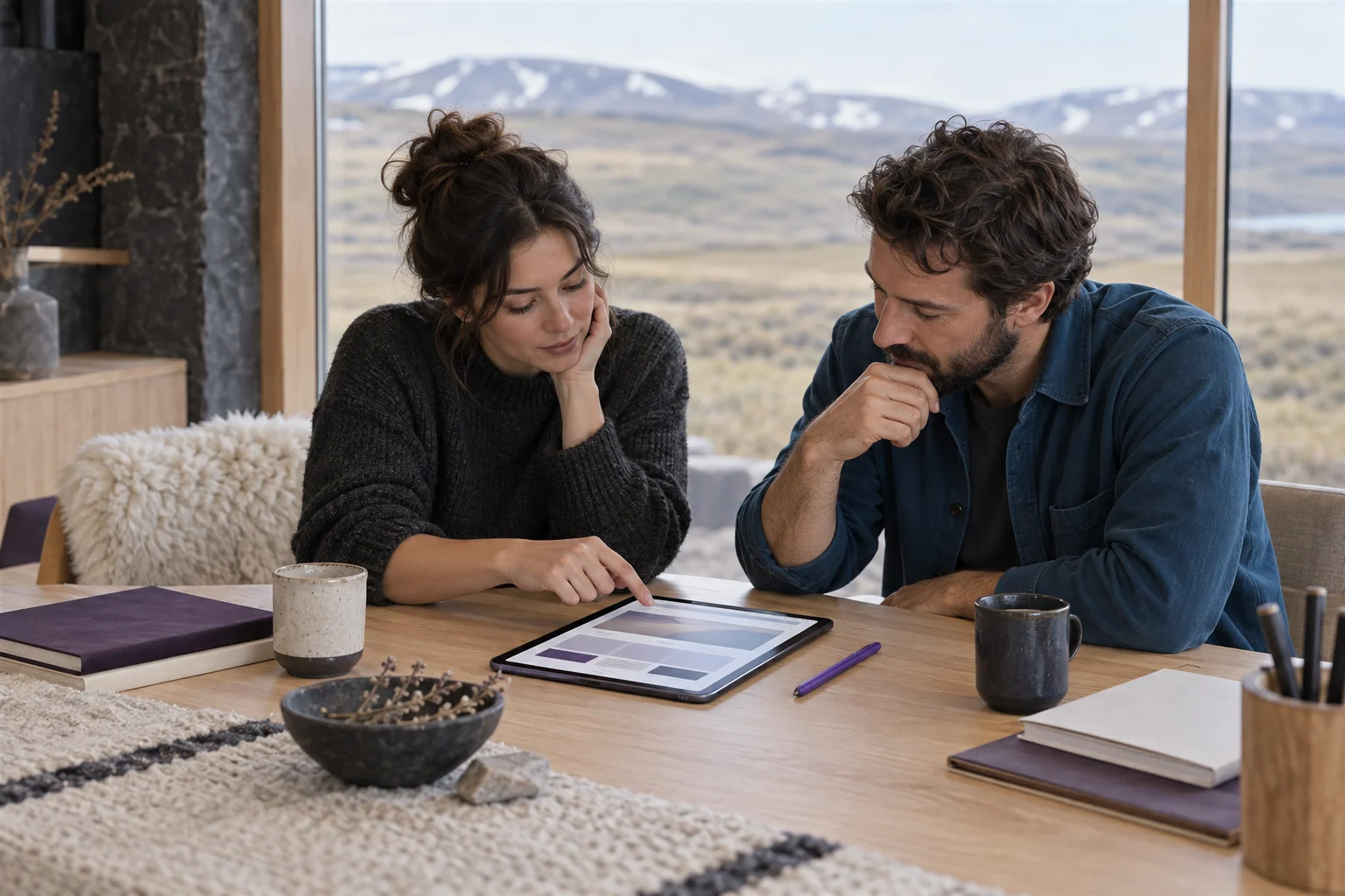 Web projesini tablet üzerinde birlikte değerlendiren yaratıcı ekip