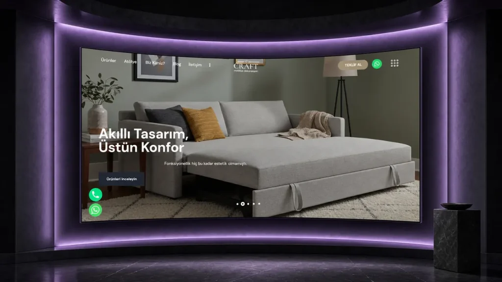 Craft Mobilya Dekorasyon web sitesi tasarımı